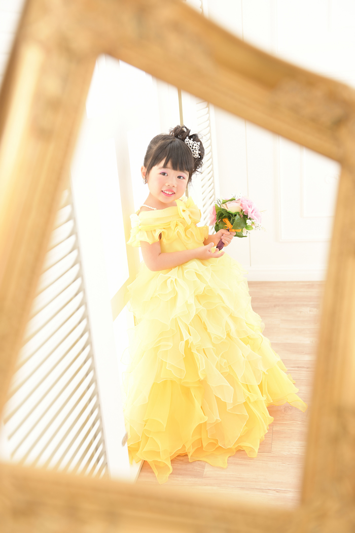 七五三3歳女の子No.23 size100-黄