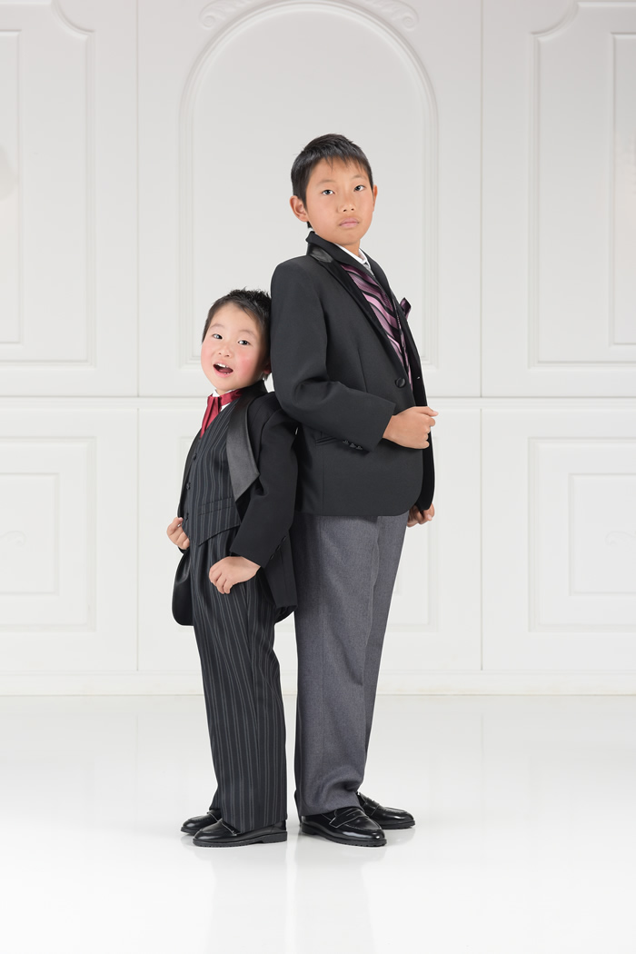 七五三5歳男の子No.12 size110-黒,7歳男の子No.1 size150-黒