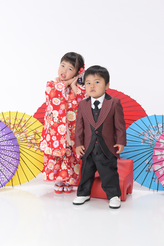七五三3歳女の子No.9,七五三3歳男の子No.90-茶-9