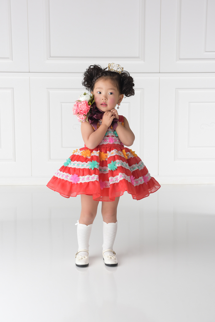 七五三3歳女の子No.2 size90 赤