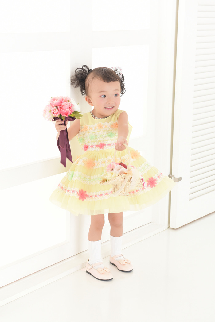 七五三3歳女の子No.3 size90-黄